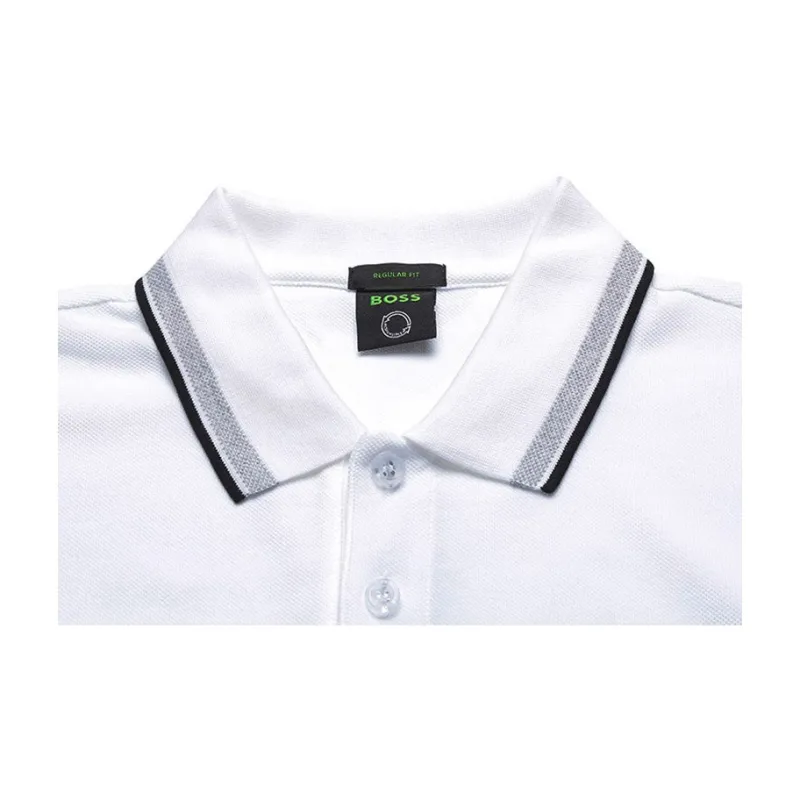 HUGO BOSS Logo Embroidered Short Sleeved Polo Shirt-5