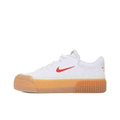 Nike Court Wear resistant And Lightweight Low Top Skateboard Shoes Women's White