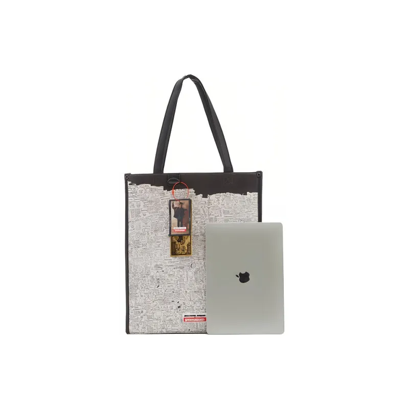 SPRAYGROUND PVC Handbag Regular Unisex Beige-4