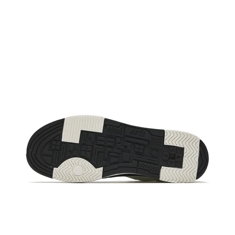 ANTA Skateboard Shoes Men Low Top Ivory White/Basic Black-7