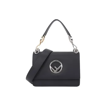 FENDI Leather Crossbody Bag, Shoulder Bag Women's Black