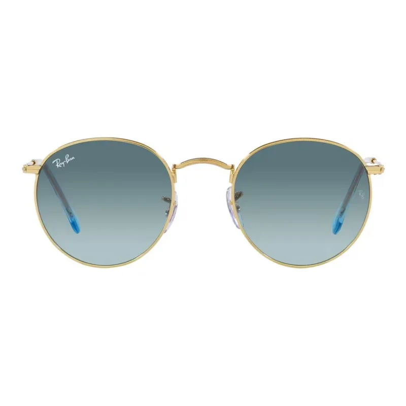 RayBan Metal Round Sunglasses Men's Gold-1