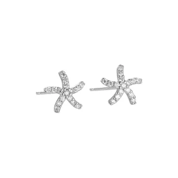 Children's Drawings S925 Silver Stud Earrings Women's