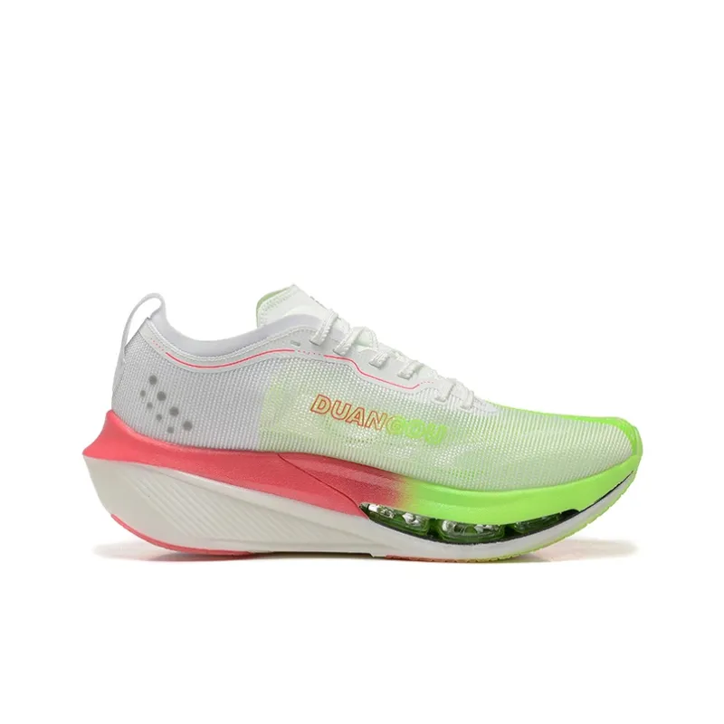 DUANGOU Running Shoes Unisex Low Top White, Green, Pink/Glow In The Dark-4