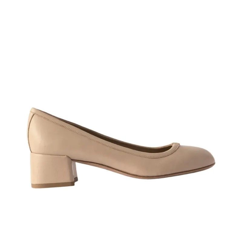 Chloe Marcie Chunky Heel High Heels 4.5cm Women's Beige-1