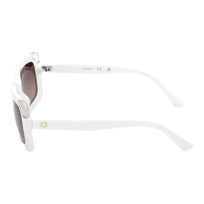 GUESS Injection Molded Square Sunglasses Women's White-2