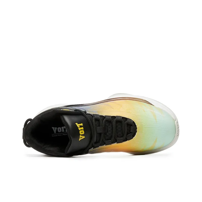 VOIT Basketball Shoes Unisex Low Top Fruit Green/Black-2