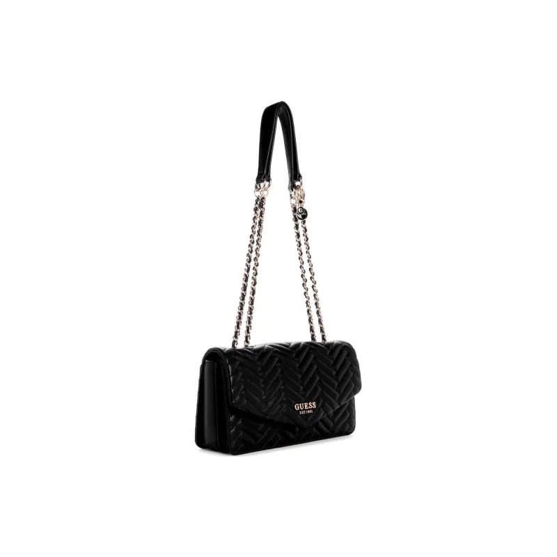 GUESS Artificial Leather Envelope Bag Shoulder Bags Medium Size Women's Black-1