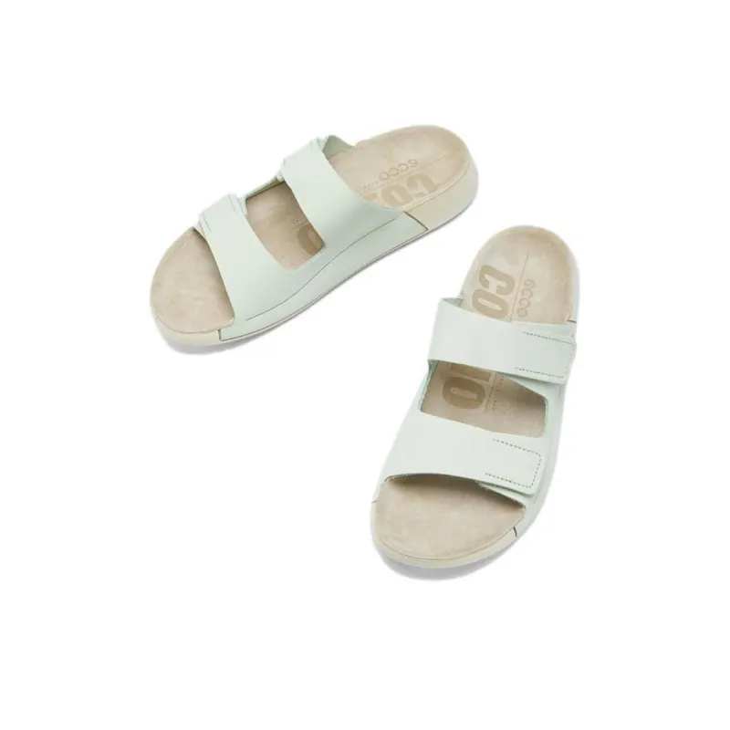Ecco Quick Dry Antibacterial Massage Slide Slippers Women's Matcha Green-4