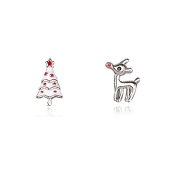 7℃ 999 Fine Silver Stud Earrings Unisex