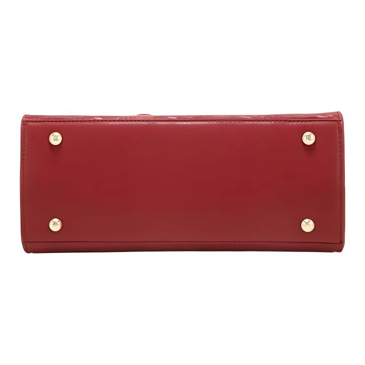PAYOT Microfiber Synthetic Leather Wedding Bag Shoulder Handbag Regular Women's Red-4