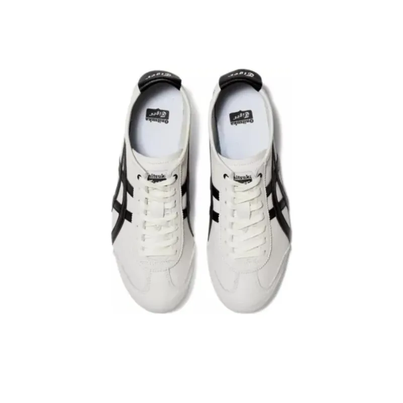 Onitsuka Tiger MEXICO 66 Anti Slip Wear Resistant Low Top Casual Shoes Unisex Black White-3