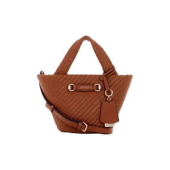 GUESS Artificial Leather One Shoulder Handbags Medium Size Women's Brown