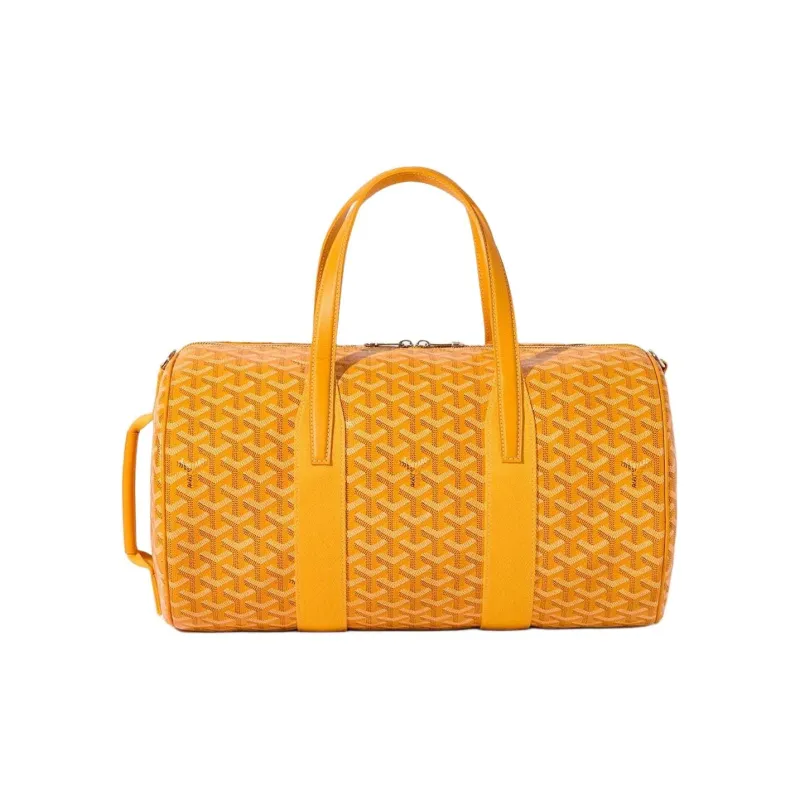 GOYARD Canvas With Calfskin Travel Bag Unisex Yellow-0