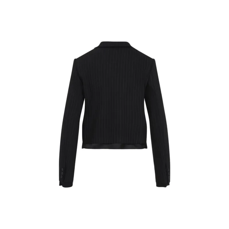MIU MIU Pinstripe Suit Jacket Nero-1