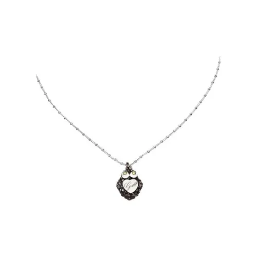 GUESS Stainless Steel, Crystal Necklaces Women's Silver