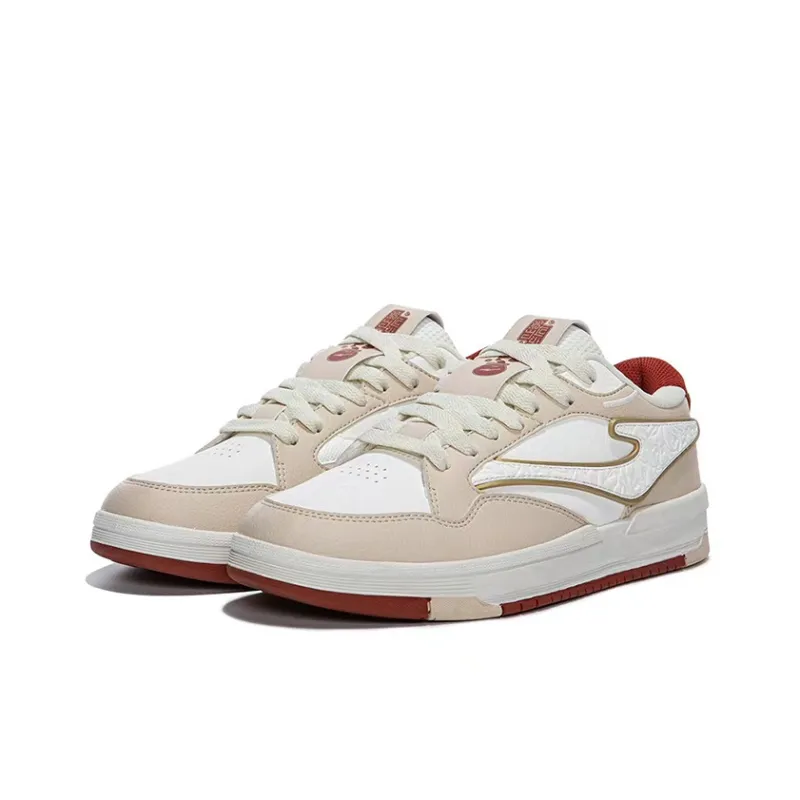 Erke Matchless New Year's Edition Water Resistant Wear Resistant Breathable Low Top Skateboard Shoes Men's Ecru-1