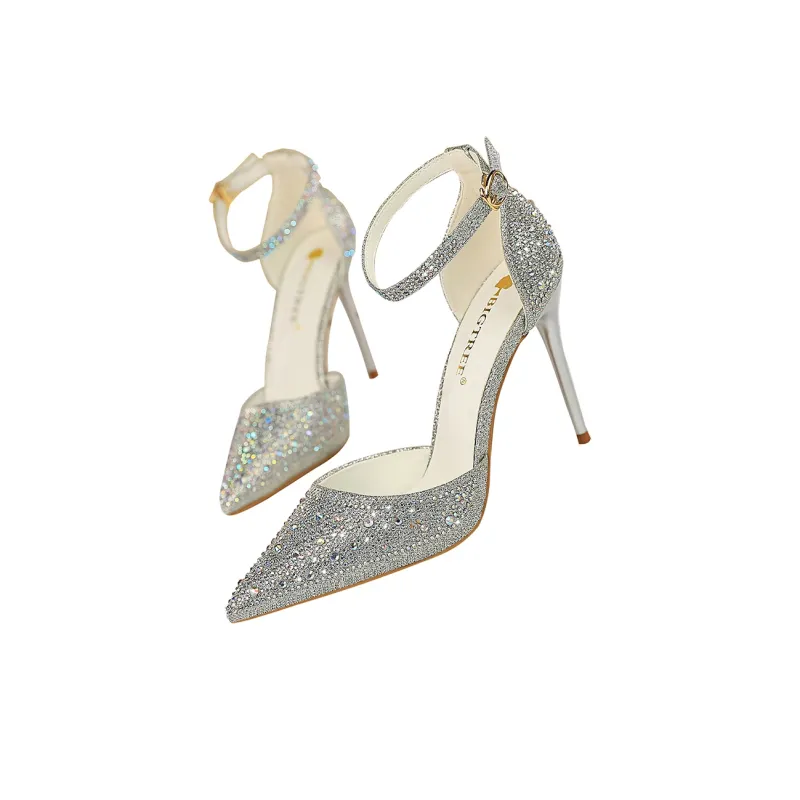 QITUMAUL Slim Heel High Heels Women's-11