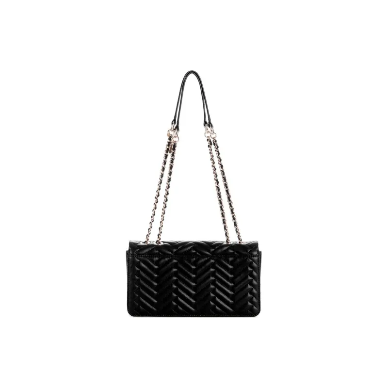 GUESS Artificial Leather Envelope Bag Shoulder Bags Medium Size Women's Black-2