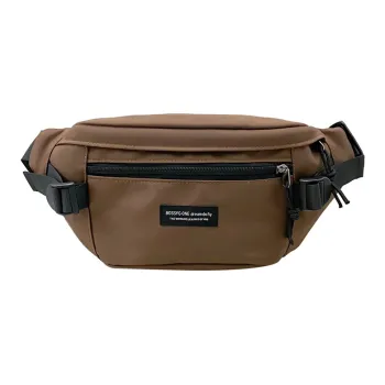 BRABOSTON Nylon Waist Bag Chest Bag Regular Unisex Coffee/White/Yellow/Black