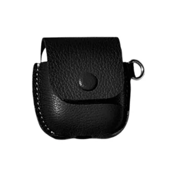 Proper Belongings Cow Leather Earphone Case Unisex Black