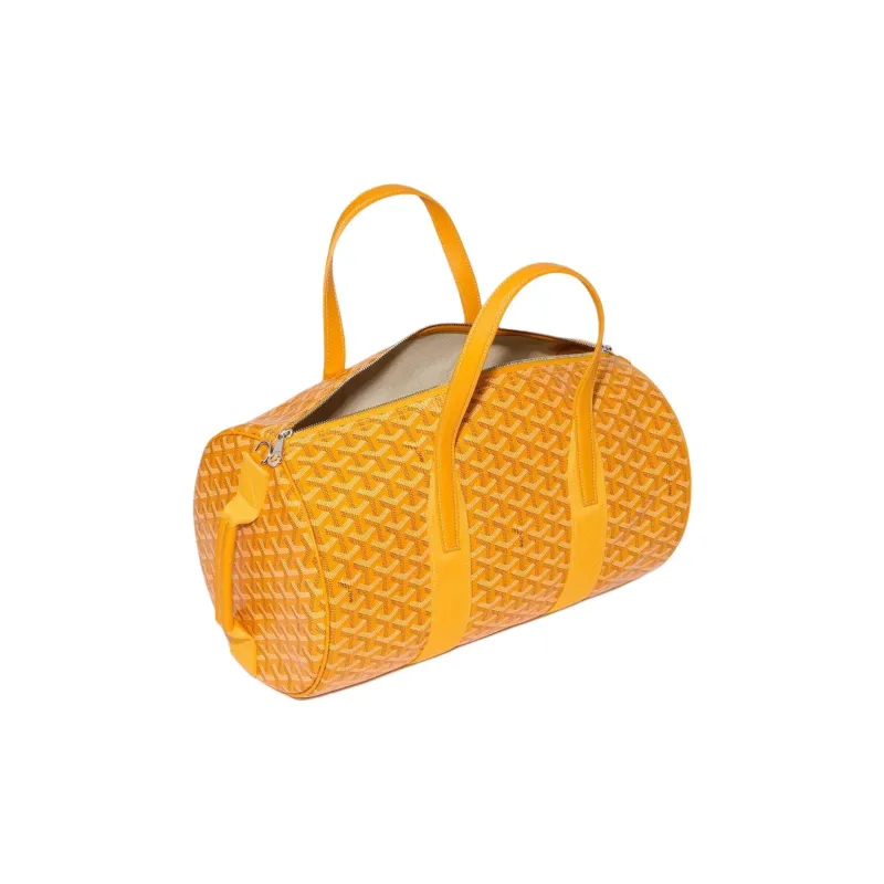 GOYARD Canvas With Calfskin Travel Bag Unisex Yellow-2