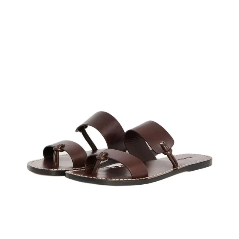 SOEUR Flip Flops Women's Dark Brown-2
