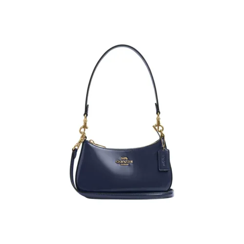 COACH Teri Cow Leather Portable Crossbody Bag Shoulder Bag Mini Women's Marine Blue