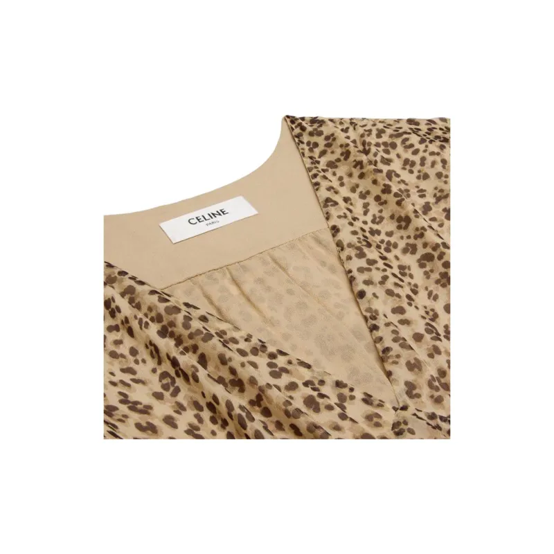 CELINE Leopard Print Mini Dress-5