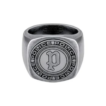 Police Steel Rings Men's Silver