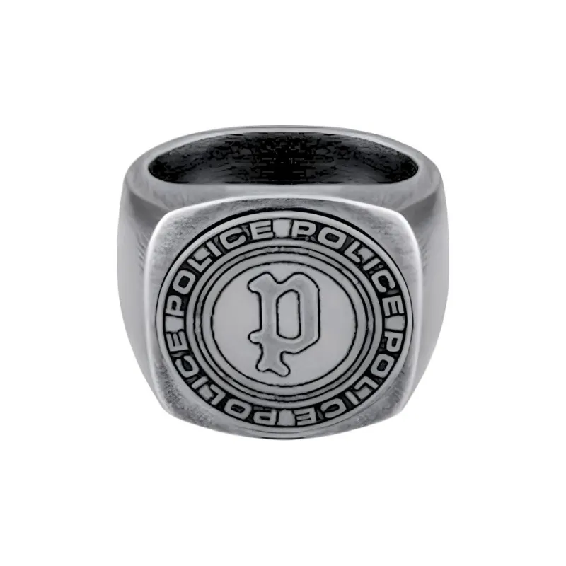Police Steel Rings Men's Silver-0