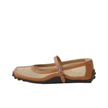 HERMES Kichu Casual Single Shoes Women's Brown