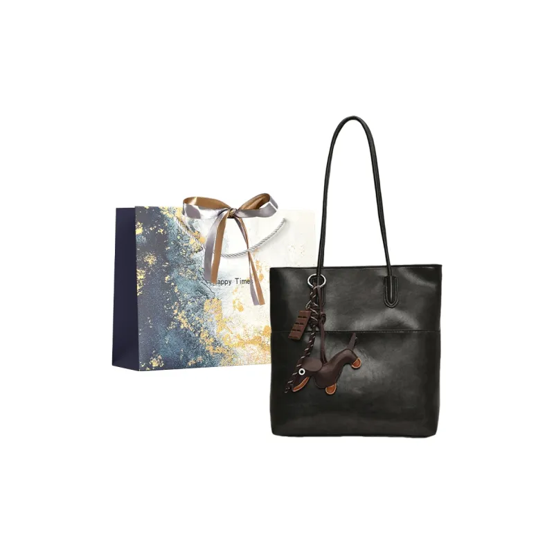 Iman's House PU Tote Bag Shopping Bag Shoulder Bags Women's Ecru/Brown/Coffee/Black-11
