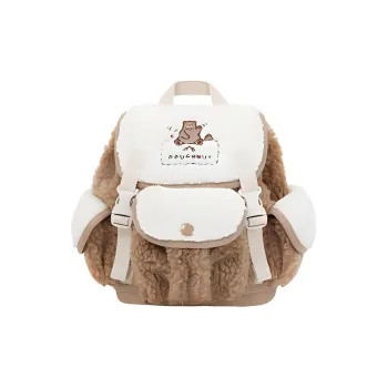 Doughnut Polyamide With Polyester And Acrylic Backpack Small Size Women's Affordable/Hazelnut