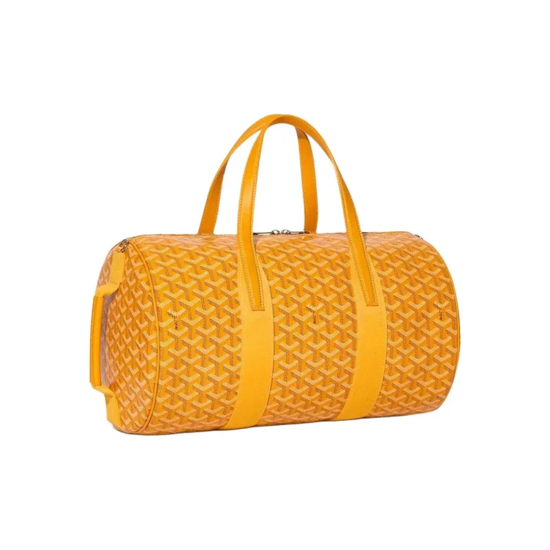 GOYARD Canvas With Calfskin Travel Bag Unisex Yellow-1