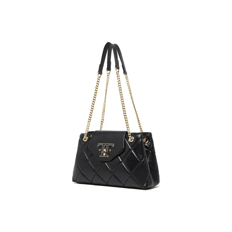 Carnival Keep Cow Leather Shoulder Bag Crossbody Bag Shoulder Bag Regular Women's Black/Ecru-1