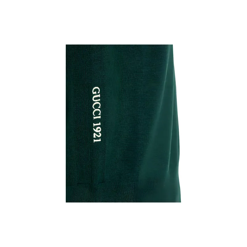 GUCCI Logo Embroidered Knit Sweater-4