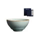 Ru Kiln Ice Flower Glaze Host Cup[Cup Style]Gift Box Set
