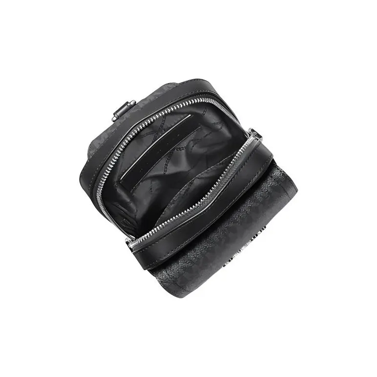 MICHAEL KORS Hudson Coated Canvas One Shoulder Sling Bag Men's Black-2