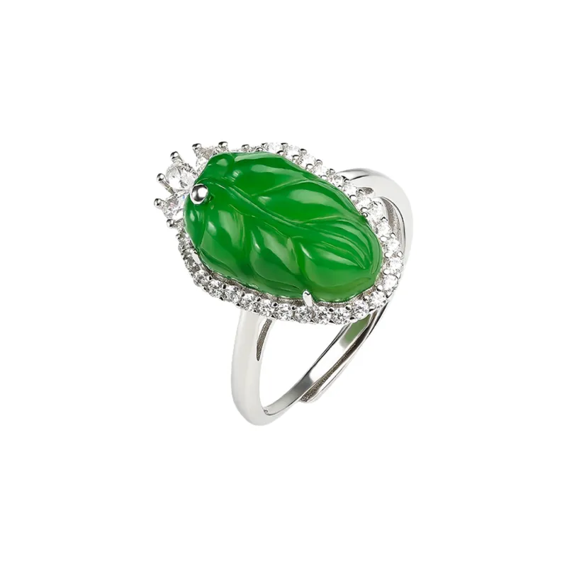 Oriental Jade Rings Jasper Women's-0
