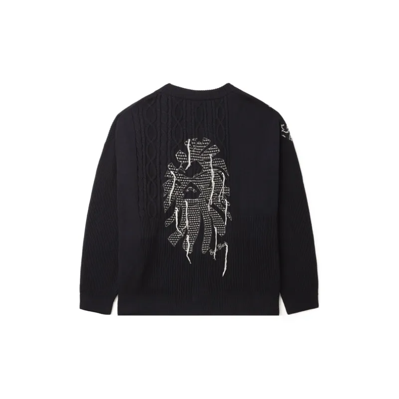 BAPE BLACK Logo Cardigan-1