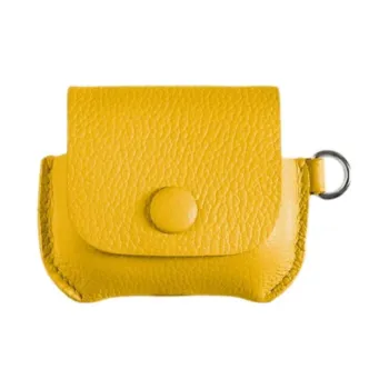 Proper Belongings Cow Leather AirPods Protective Case Unisex Yellow