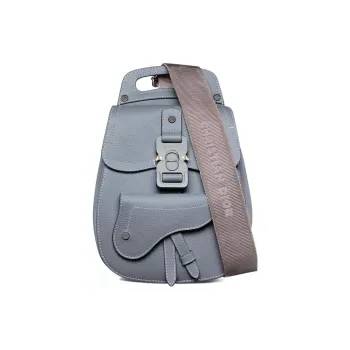DIOR Gallop Grained Calfskin Crossbody Bag Shoulder Bag Sling Bag Mini Men's Dio Gray