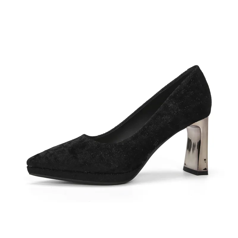 Zubumei Chunky Heel High Heels 8CM Women's-0