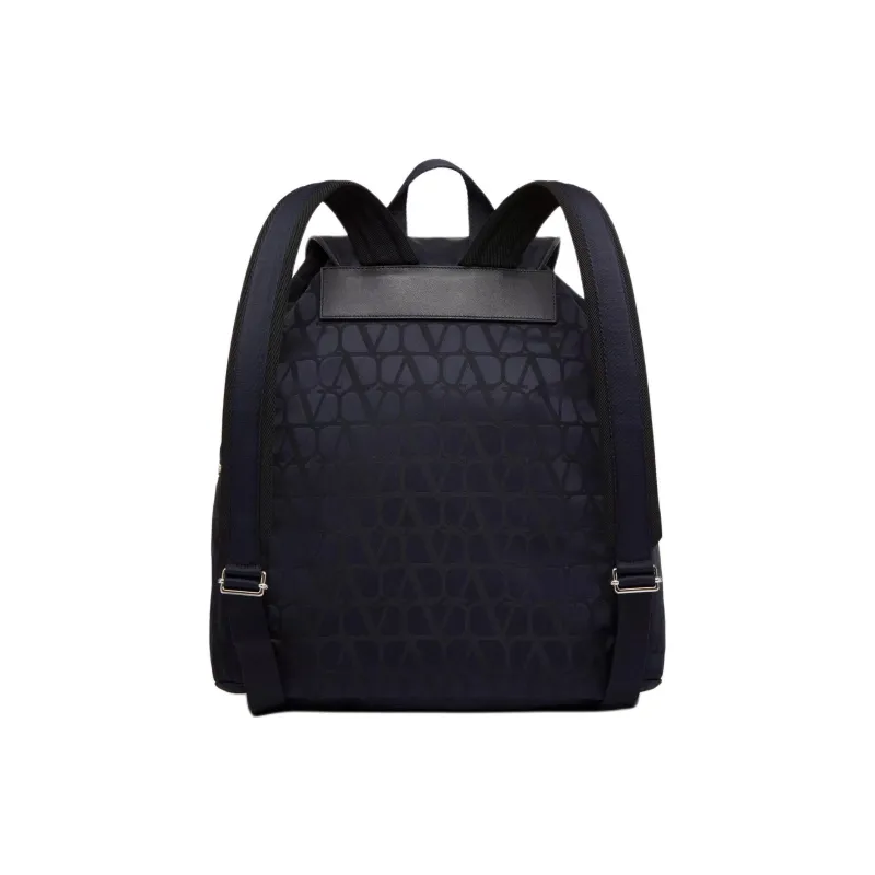 Valentino Technical Fabric Backpack Unisex Marine Blue-2