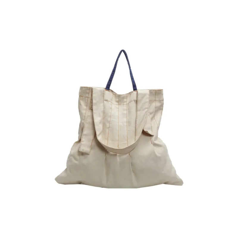 Yalu Fabric One Shoulder Handbag Regular Women's Coffee/Ecru/Gray-7