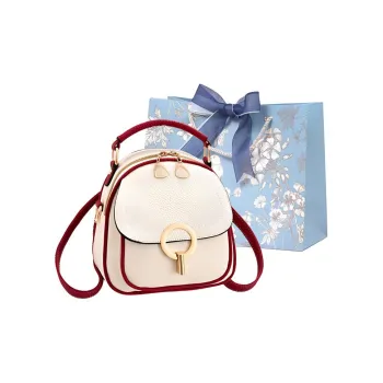 REDOO PU Backpack Regular Women's Ecru & Pink/Ecru & Red/Ecru & Black/Pink & White/Black & White/Burgundy & White