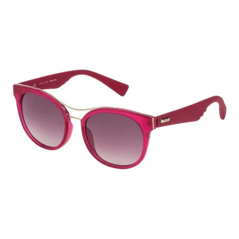 Police Acetate Plastic Aviator Sunglasses Women's Red-0