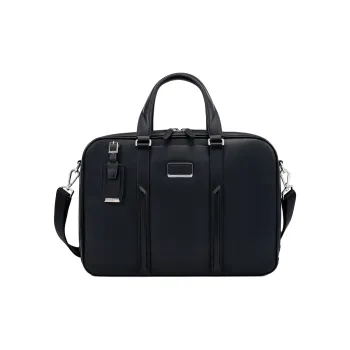 TUMI Leather Laptop Bag Men's Black