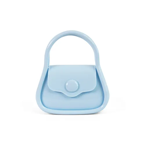 SHORT HAIR GIRL PVC Coin Purse Handbag Unisex Blue